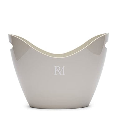 Riviera Maison Outdoor Wine Cooler Beige, Unbreakable, with Handles - RM Monogram Outdoor Wine Cooler - MS - 7.5 - (LxWxH) 35x27x26 on Sale